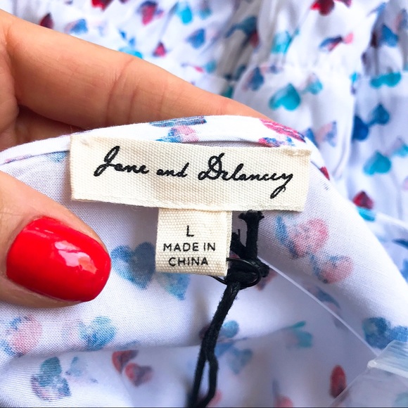 ❤️ JANE AND DELANCEY HEART RUFFLE LONG SLEEVE TOP! - Picture 9 of 12